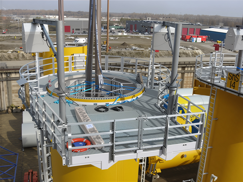 Steel Aluminum External Platform for Offshore Wind Turbine