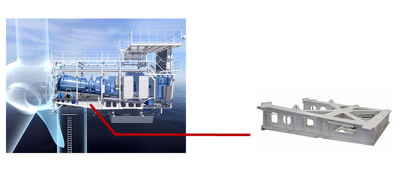 Welding CNC Machining Generator Frame for Wind Turbine Nacelle